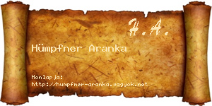Hümpfner Aranka névjegykártya